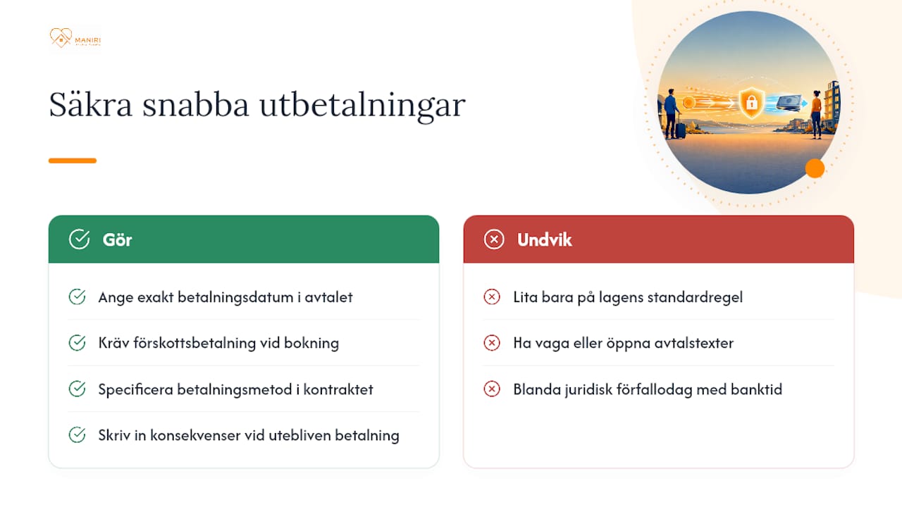 Snabb utbetalning uthyrning: vad säger jordabalken om förfallodag? — overview diagram