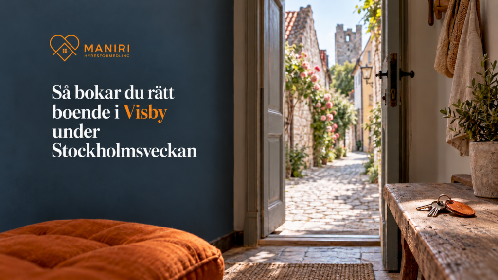 Nycklar vid entrén till boendet i Visby