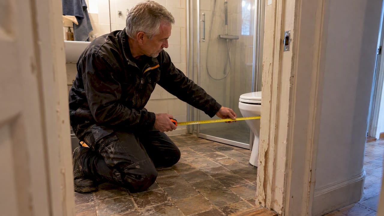 Värden mäter utrymmet i det tillgängliga badrummet