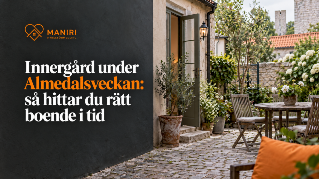 Innergård vid semesterbostad i Visby