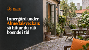 Innergård vid semesterbostad i Visby