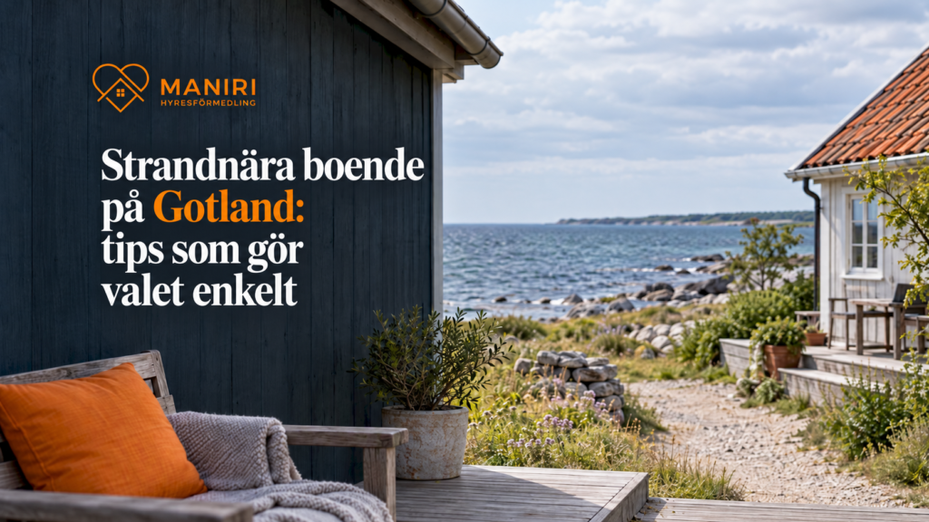 Fritidshus vid en strand på Gotland